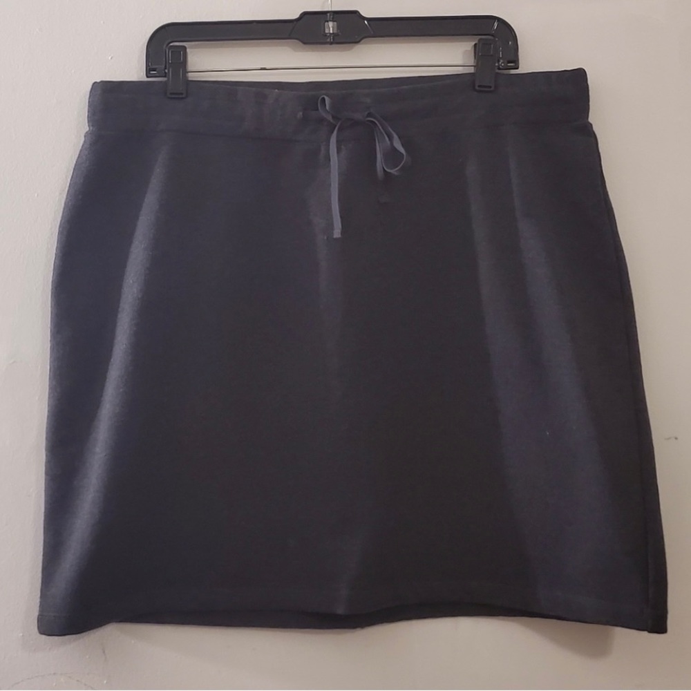 ❤️2 for $15❤️J. Jill Womens Grey Cotton Blend Mini Skirt L